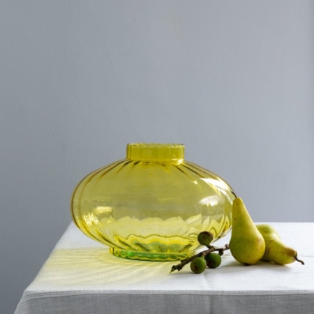 Ochre Glass Vase