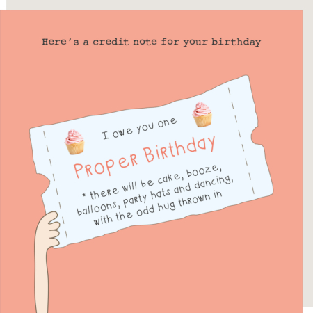 Credit Note for your Birthday Card