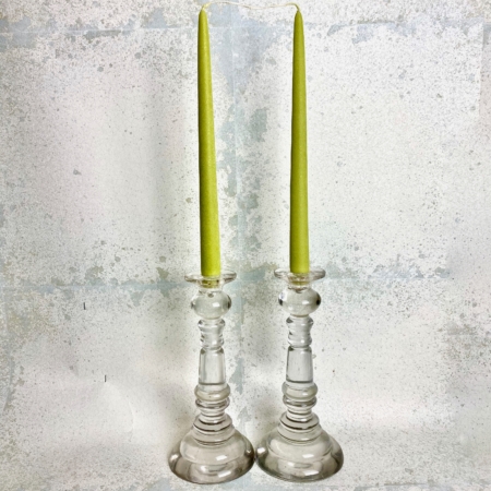 Lime Green Tapered Dinner Candles