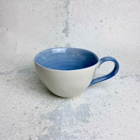 Ceramic Blue and White Teacup